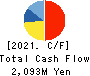 SAN HOLDINGS,INC. Cash Flow Statement 2021年3月期