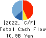 TEIKOKU SEN-I Co.,Ltd. Cash Flow Statement 2022年12月期