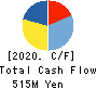 TVE Co., Ltd. Cash Flow Statement 2020年9月期