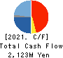 RYODEN CORPORATION Cash Flow Statement 2021年3月期