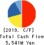 UCHIDA YOKO CO.,LTD. Cash Flow Statement 2019年7月期