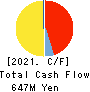 DENSAN CO.,LTD. Cash Flow Statement 2021年3月期