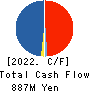 ASANTE INCORPORATED Cash Flow Statement 2022年3月期