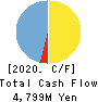 Visional,Inc. Cash Flow Statement 2020年7月期