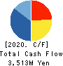 HURXLEY CORPORATION Cash Flow Statement 2020年3月期