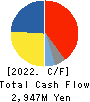 TANAKA SEIMITSU KOGYO CO.,LTD. Cash Flow Statement 2022年3月期