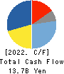 artience Co., Ltd. Cash Flow Statement 2022年12月期