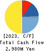 TAYCA CORPORATION Cash Flow Statement 2023年Mar期 TAYCA CORPORATION Cash Flow Statement 2023年3月期