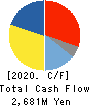 SNT CORPORATION Cash Flow Statement 2020年3月期