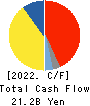 PACIFIC INDUSTRIAL CO., LTD. Cash Flow Statement 2022年3月期