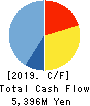 TSUBURAYA FIELDS HOLDINGS INC. Cash Flow Statement 2019年3月期