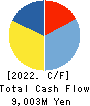 TOTETSU KOGYO CO.,LTD. Cash Flow Statement 2022年3月期