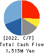 SUN-WA TECHNOS CORPORATION Cash Flow Statement 2022年3月期