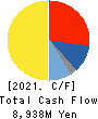 NISSIN CORPORATION Cash Flow Statement 2021年3月期