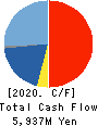 RYODEN CORPORATION Cash Flow Statement 2020年3月期
