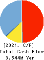 Nitta Gelatin Inc. Cash Flow Statement 2021年3月期
