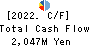 Chuo Gyorui Co., Ltd. Cash Flow Statement 2022年3月期