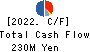 SHOKUBUN CO.,LTD. Cash Flow Statement 2022年3月期