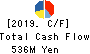 Nippon Computer Dynamics Co.,Ltd. Cash Flow Statement 2019年Mar期 Nippon Computer Dynamics Co.,Ltd. Cash Flow Statement 2019年3月期
